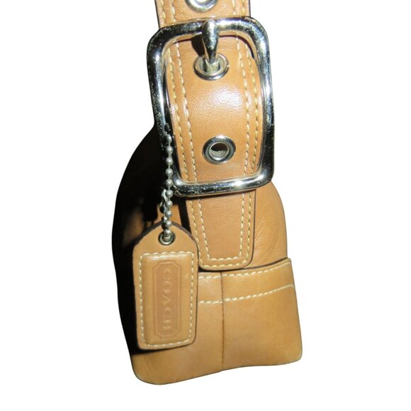 Coach 2005 Tan Leather Mini Baguette Hobo Satchel Bag 8A64 - Picture 2 of 15